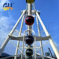 Grande Roue de 55 m à Grande Échelle avec Système d'Entraînement Électrique pour Attractions de Parcs d'Attractions Commerciaux