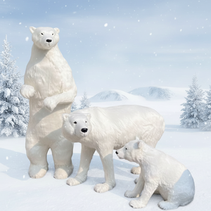 زينة عيد الميلاد الكبيرة للداخل والخارج <span class=keywords><strong>2026</strong></span> مجموعات دب قطبي أبيض لعيد الميلاد ديكورات منزلية فاخرة مخصصة - Product Image 1