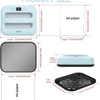 Presse à chaud portable HP5 12'' x 10'' manuelle pour transfert thermique sur T-shirts, sweats à capuche, sublimation, vinyle, sérigraphie 110V-220V