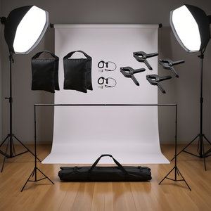 Soporte de Fondo para Fotografía Profesional de 3 Metros, Kit de Fondo Blanco, Marco de Soporte para Iluminación de Estudio con Bolsa de Transporte para Sesiones Profesionales - Product Image 2