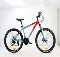 Nouveau modèle de vélo de montagne en alliage d'aluminium - Vélo de course léger pour garçons, filles, jeunes et adultes, 21 vitesses, freins à disque, roues en acier, confort optimal
