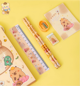 HUA OEM Impression Ensemble <span class=keywords><strong>cadeau</strong></span> <span class=keywords><strong>de</strong></span> papeterie scolaire <span class=keywords><strong>de</strong></span> <span class=keywords><strong>Noël</strong></span> 6 pièces, prix pour l'école et la <span class=keywords><strong>maternelle</strong></span>, coffret du Nouvel An, modèle CN ANH SET001 - Product Image 2