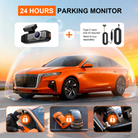 Caméra embarquée 4K avant et arrière grand angle avec moniteur de stationnement Wi-Fi, boîte noire, écran 3,0 pouces pour voitures