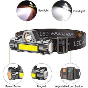 Muestra Gratuita de Linterna Frontal LED Recargable, Impermeable, con Correa Ajustable y Súper Ligera para Camping - Product Image 2