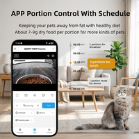 Distributeur automatique de nourriture pour chat OEM 6L Tuya avec caméra vidéo HD 1080P, vision nocturne, minuterie intelligente pour Maine Coon