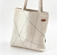 Sac fourre-tout en toile en gros avec poche zippée, sacs en toile réutilisables pour le shopping