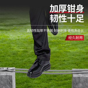 Stainless Steel Fire Tongs Long Handle Heat Resistant Multipurpose <b>BBQ</b> Charcoal <b>Tool</b> - Product Image 4