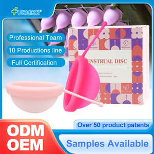 Disque menstruel Furuize, grand, en silicone de qualité médicale, disque menstruel, logo OEM, conception anti-fuite, disque de règles - Product Image 1