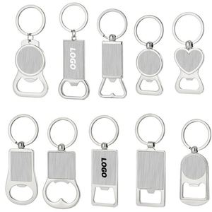 Custom Logo Metal Bottle Opener Keychain - Laser Engraved Beer Opener Promotional <b>Gift</b> for Events - Product Image 1