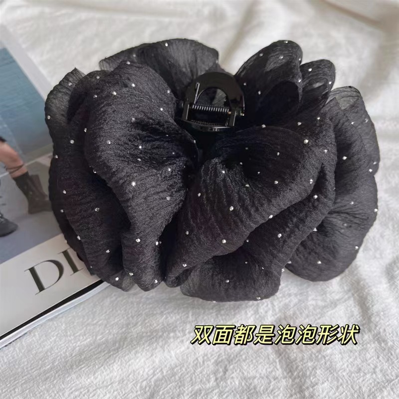 Seersucker strass noir
