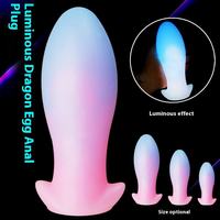 Set de Tapones Anales Súper Grandes con Forma de Huevo de Dragón, Control Eléctrico por Botón, Tapón Anal Suave para Hombres y Mujeres, Juguetes Sexuales Divertidos y Usables, SM