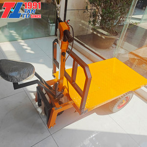 Carrello elettrico a spinta manuale in acciaio inossidabile con triciclo multiuso a 3 ruote da carico OEM capacità 1000kg per il trasporto di merci industriali - Product Image 4
