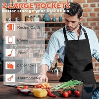 Tablier de cuisine vert foncé personnalisé de haute qualité avec logo, en coton, réglable et durable, idéal pour la restauration, la cuisson, la pâtisserie et la grillade