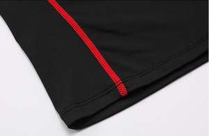 Otoño Invierno hombres cuello alto Fitness deportes correr sudadera elástica secado rápido manga larga Camiseta patrón sólido - Product Image 5