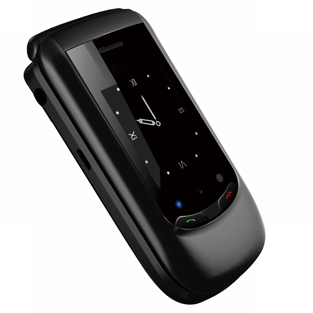 3g WCDMA Clamshell Senior Phones with 2.4 Inch + 1.77 Inch Dual Screen