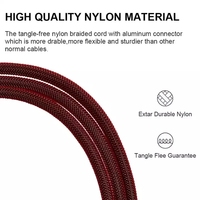 Kabel Data USB pengisi daya kabel USB tersertifikasi Mfi asli untuk iphones16 dengan anyaman nilon dibuat untuk iphone/ipad/ipod