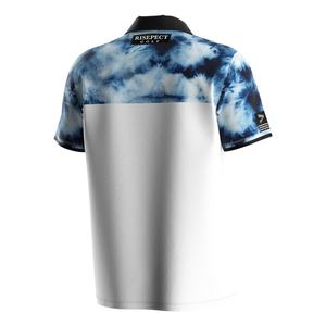 T-shirt de sport à manches courtes de haute qualité en sublimation, 100% polyester, chemises à fermeture éclair, polos pour hommes et femmes - Product Image 2