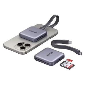 Lector de Tarjetas MagFlow UGREEN SD4.0 312MB/s USB <span class=keywords><strong>C</strong></span> a Ranura <span class=keywords><strong>SD</strong></span>/TF, Adaptador Magnético de Tarjeta <span class=keywords><strong>SD</strong></span> para Teléfono Magsafe, Accesorios para PC Gamer - Product Image 1