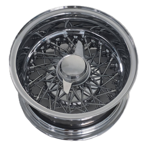 Nuovo Cerchio in Acciaio Cromato 13x7 14x7 a <span class=keywords><strong>60</strong></span> Raggi con Offset Inverso e Chiusura a Croce, Ruota Universale con Tappi e Adattatori Inclusi - Product Image 5