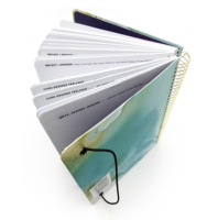 Impression de livres en spirale et reliure Wire-O en kraft avec options de carnet et journal à couverture rigide estampée or sur mesure