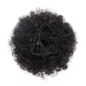 <span class=keywords><strong>Chignon</strong></span> <span class=keywords><strong>Afro</strong></span> court avec cordon de serrage pour femmes noires, extension synthétique bouclée crépue, petit <span class=keywords><strong>chignon</strong></span> <span class=keywords><strong>afro</strong></span>, extension Caterpillar naturelle 50g - Product Image 4