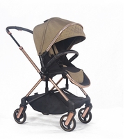 Poussette de bébé pliable de paysage élevé compacte de luxe Personnaliser la poussette