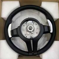   Volant en cuir et fibre de carbone, style sport M-Tech, fond plat, remplacement amélioré pour la plupart des modèles, performances premium