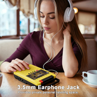 Nouveau lecteur de cassette portable, lecteur de musique bt, enregistreur de cassette rétro, lecteur de cassette portable, baladeur