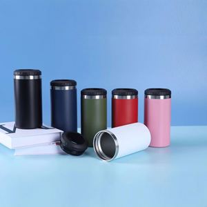 16oz <b>Mug</b> Sublimation Handle Cup Stainless Steel Vacuum Insulated Cup Office Transparent Lid Coffee Cup - Product Image 3