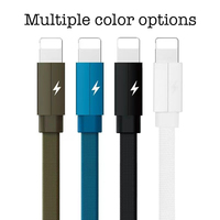 Câble de charge rapide 2026 Noodle Cable, câble de données 66W 2A, plusieurs longueurs disponibles