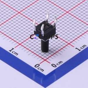 TC-1109-B-K Tactile Switch Through hole-4P,4.5x4.5mm Switch Single Pole Single Throw Round Button 1.6N Through Hole - Product Image 2