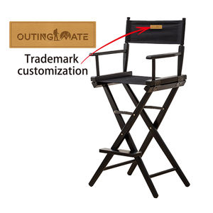 Mobilier de luxe portable, réglable sur mesure, chaise pliante de directeur de camp en bois massif - Product Image 3