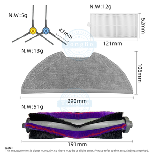 Kit de pièces détachées pour aspirateur robot Midea M9/ <span class=keywords><strong>Eureka</strong></span> NERE E10s/ E20 Plus/ Obode A8 : rouleau principal, brosse latérale, serpillière, filtre HEPA - Product Image 6