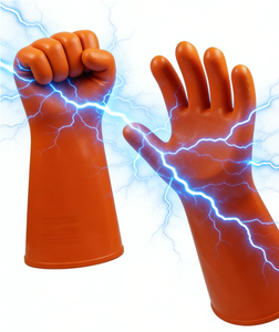 Guanti Dielettrici Professionali di Classe 2 20KV Resistenti allo Strappo per Lavori Elettrici in Edilizia e Miniere - Product Image 5