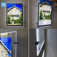 A3 iklan LED tampilan jendela promosi A4 akrilik Real Estate agen kotak cahaya Gantung Poster bingkai persegi panjang LITSIGN tinggi