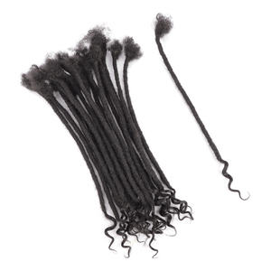 Vast Source Factory Serrures pour femmes <span class=keywords><strong>Dreads</strong></span> Extensions Cheveux humains Loc Extensions avec extrémités bouclées - Product Image 1