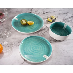 Ensemble de <span class=keywords><strong>vaisselle</strong></span> en mélamine avec turquoises, 50 pièces, dernier design moderne, personnalisé - Product Image 5