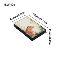 Porte-cartes de crédit et support de téléphone portable en plastique noir, vierges pour sublimation moderne, personnalisables DIY, impression par sublimation 2D double face
