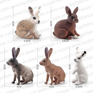 Figura de Conejo Realista de Plástico, Relleno de Bolsas de <span class=keywords><strong>Sorpresa</strong></span> de Pascua, Juguete de Conejito Adorable, Recuerdo de Fiesta, Regalo para Niños, Decoración - Product Image 3