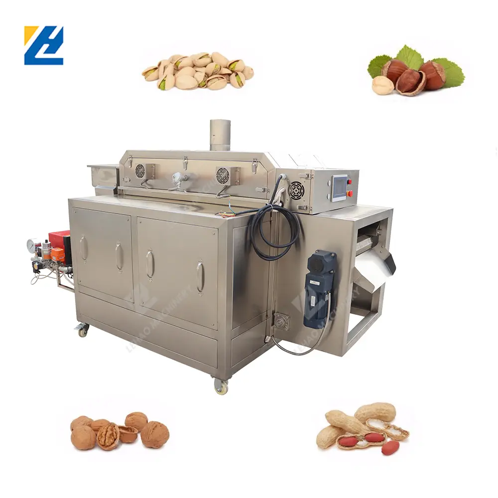 ماكينة تحميص الكاجو والمكسرات بالوقود، ماكينة تحميص حبوب الكاكاو والسمسم، ماكينة محمصة الحبوب والفول السوداني