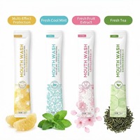 XINHEYU Bain de bouche aux herbes pour une haleine fraîche, blanchiment des dents, vitamines E et C, menthe fraîche, parfum thé vert, format voyage