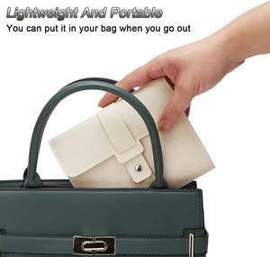 Organisateur de boucles <span class=keywords><strong>d</strong></span>'oreilles en gros avec design pliable en forme de livre, étui de voyage portable en cuir PU pour bijoux - Product Image 6