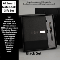 Produit innovant Carnet Intelligent Intelligent AI Enregistrement Écrit Traduction Multilingue Stylo Intelligent Cuir Carnet Intelligent Effaçable Journal