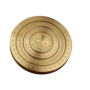 Brass Bagua Compass Geometry Design 5.8cm 7.8cm Rotatable Metal Craft Office Ornament Fidget Spinner Unisex Toy - Product Image 5