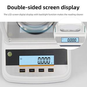 เครื่องชั่งแล็ปขนาด500ก. 1มก. เครื่องชั่งเพชรเครื่องชั่งวิเคราะห์ทองพร้อมจอแสดงผล LCD 2จอ - Product Image 5