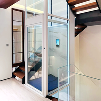 Ascensore Moderno in Vetro per Mini-Villa, Piccolo Elevatore Residenziale Personalizzato per Villa di Lusso
