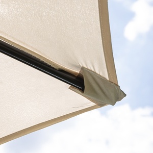 Ô dù ngoài trời bằng vải polyester, quay tay, có nút nhấn điều chỉnh độ nghiêng, kiểu hiện đại, dùng cho sân vườn, khách sạn, chống nắng, che nắng bằng vải bố - Product Image 5