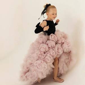 Robe en coton, jupe de princesse, fête d'anniversaire, vêtements de performance de <span class=keywords><strong>piano</strong></span> pour enfants, automne hiver, gaze bouffante - Product Image 4