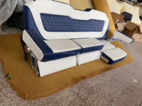 Couleur personnalisée Yacht Deluxe Moderne 3 places Canapé Banquette Banquette Marine Pliable Sièges De Bateau Pour Bateau Ponton