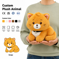Peluche personnalisée chat mignon, jouet en coton PP, fonction anti-stress, doublure en maille – Cadeau apaisant pour enfants